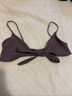 Purple adjustable front tie bikini top size medium